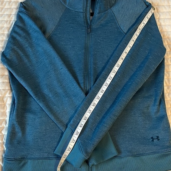 Under Armour Teal Full Zip Fleece Track Jacket EUC - Picture 8 of 11